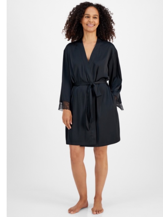 INC International Concepts Other - I.n.c. International Concepts Women's Lace-Trim Stretch Satin Robe